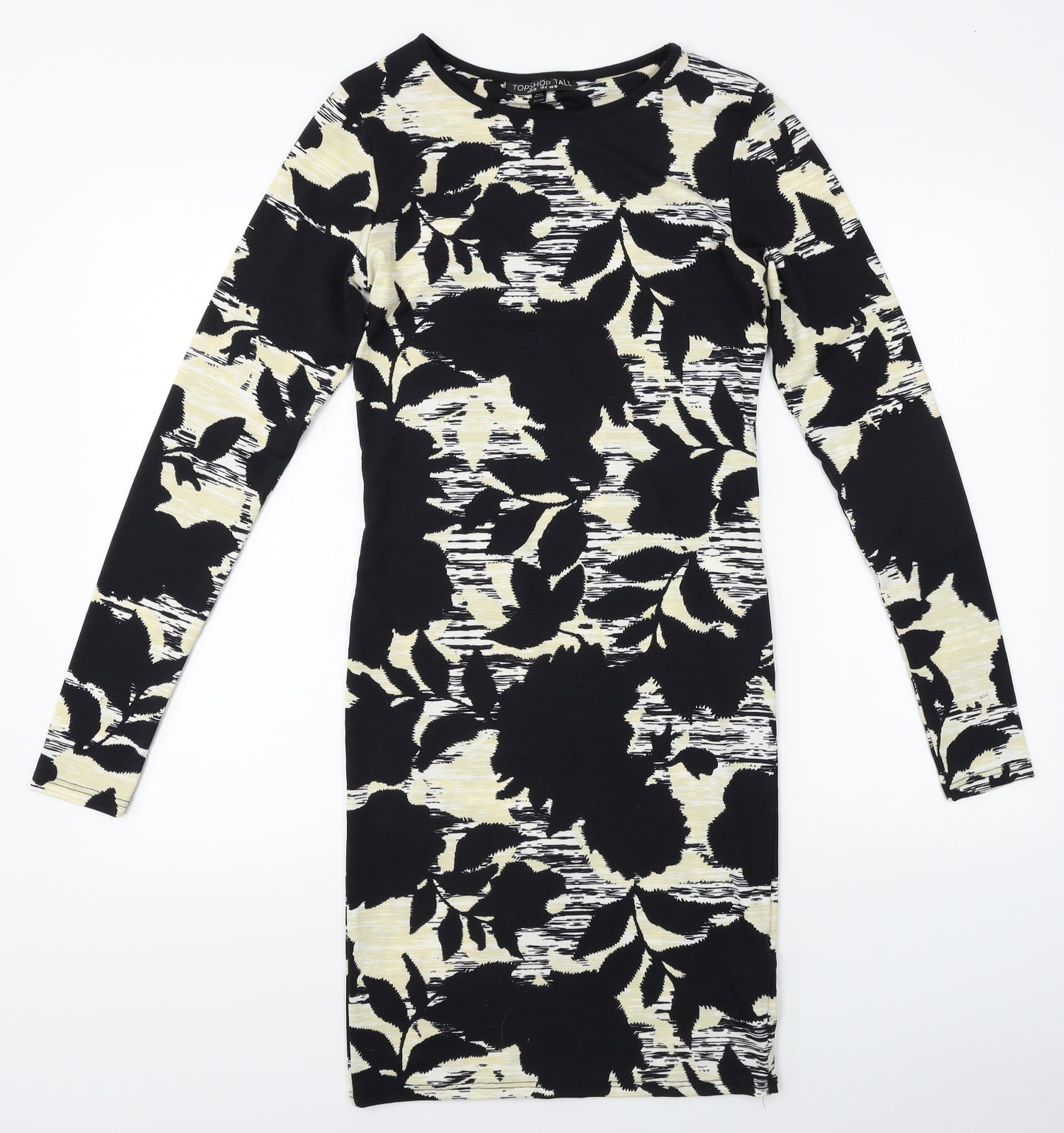 Topshop Womens Beige Floral  Pencil Dress  Size 10