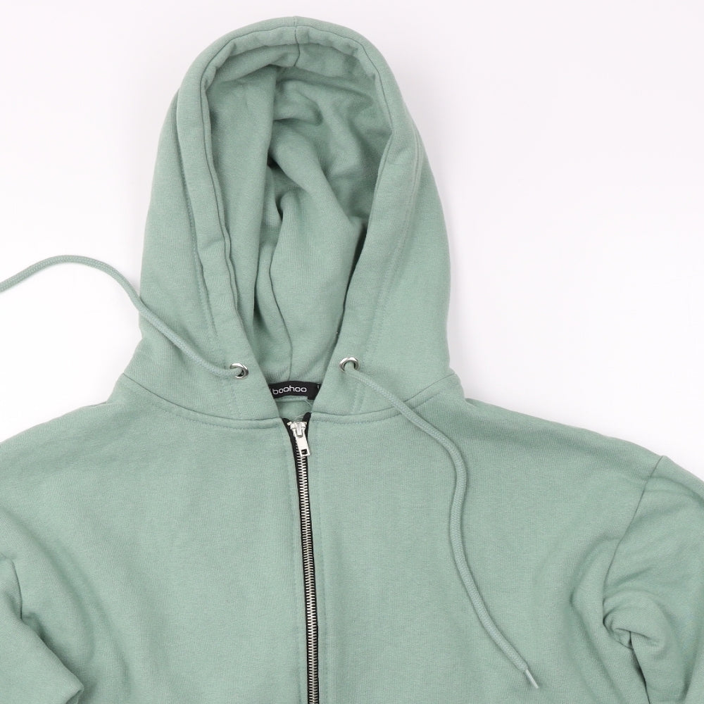 Boohoo Womens Green   Full Zip Hoodie Size 12