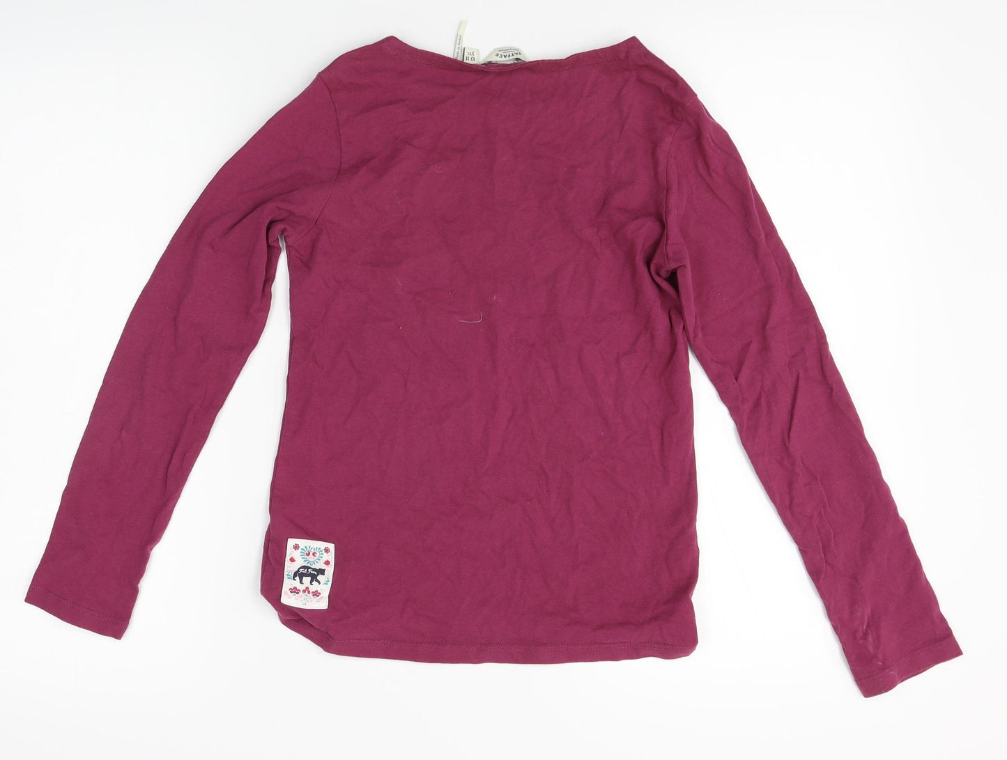 fatface Girls Red   Basic T-Shirt Size 10-11 Years  - owl