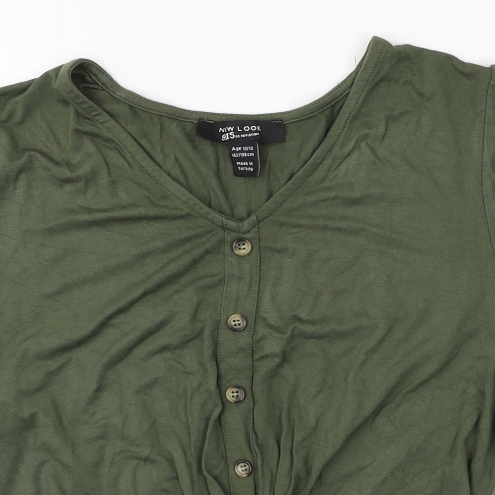 New Look Girls Green   Basic Blouse Size 12-13 Years