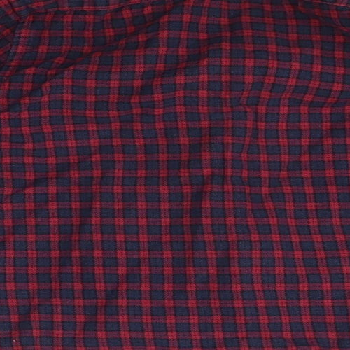 NEXT Boys Red Plaid  Basic Button-Up Size 4 Years