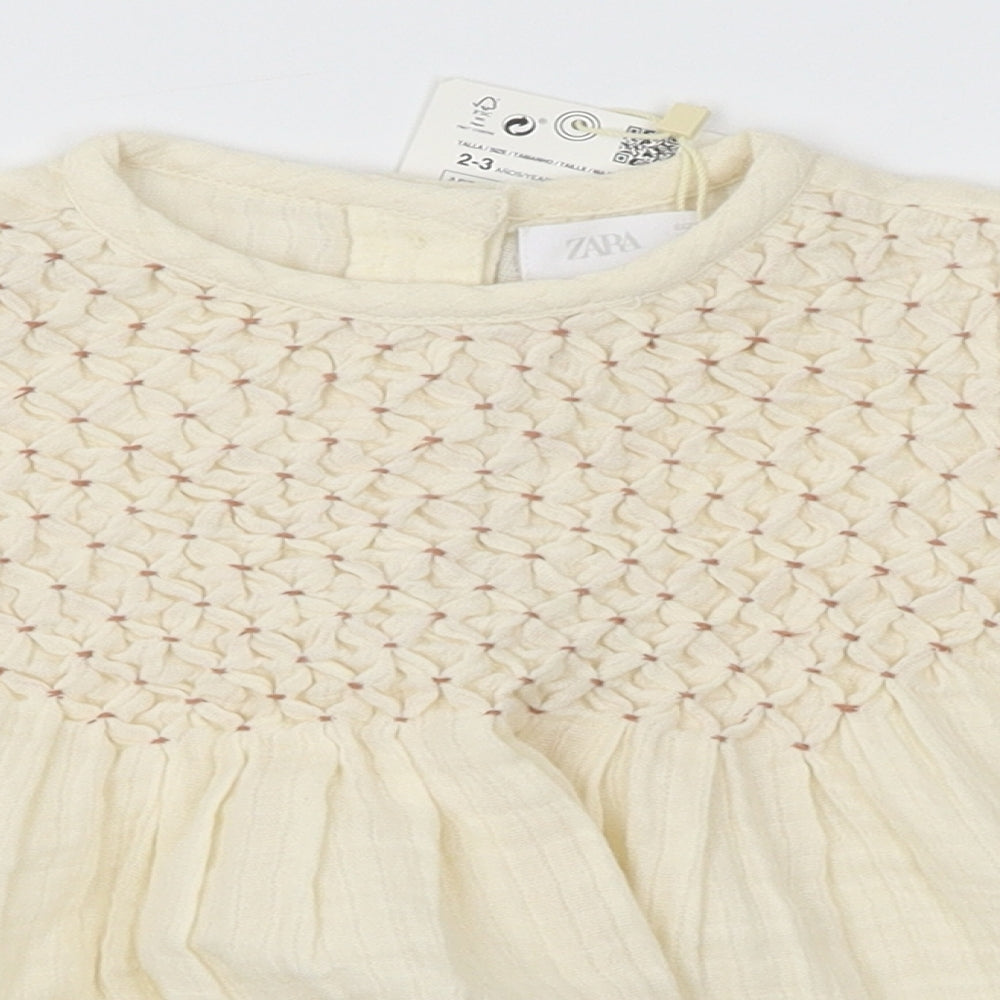 Zara Girls Beige  Corduroy A-Line  Size 2-3 Years
