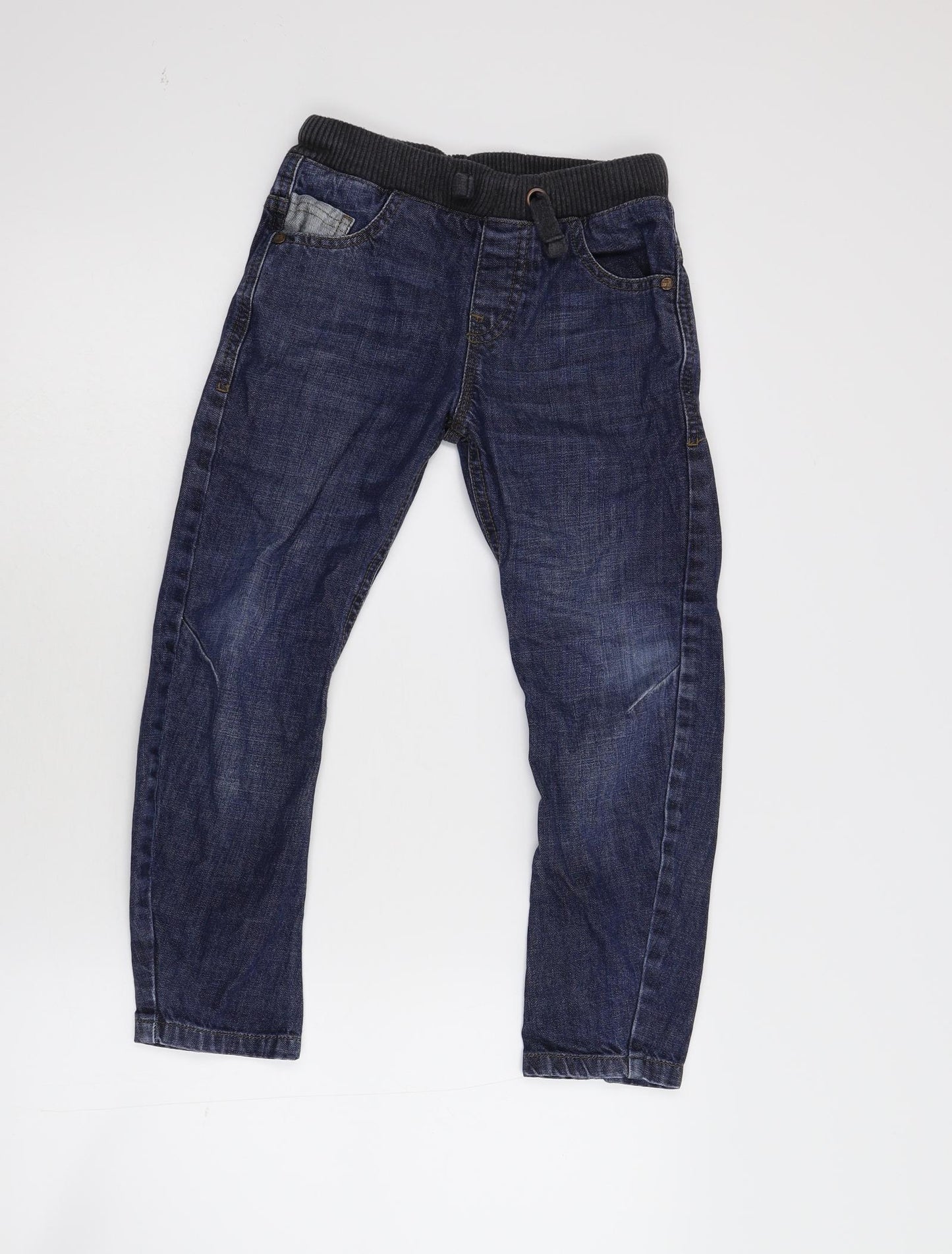 M&S Boys Blue  Denim Straight Jeans Size 6-7 Years