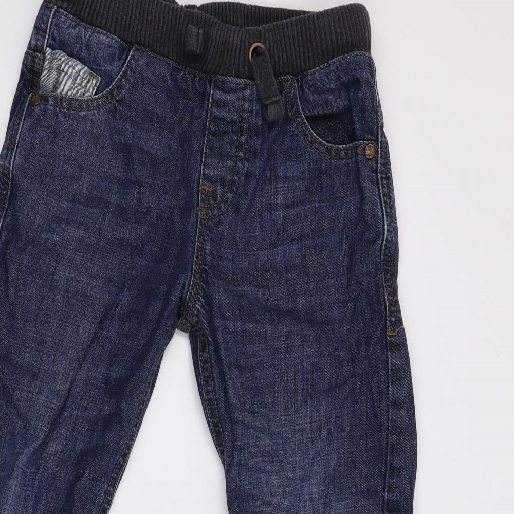 M&S Boys Blue  Denim Straight Jeans Size 6-7 Years