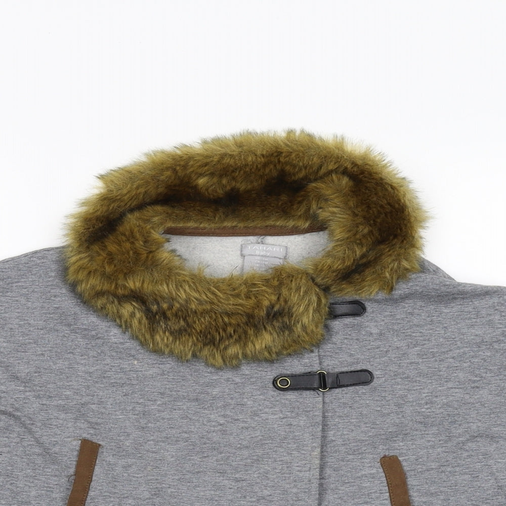 Tahari Girls Grey   Cape Jumper Size S