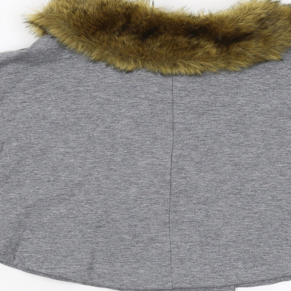 Tahari Girls Grey   Cape Jumper Size S