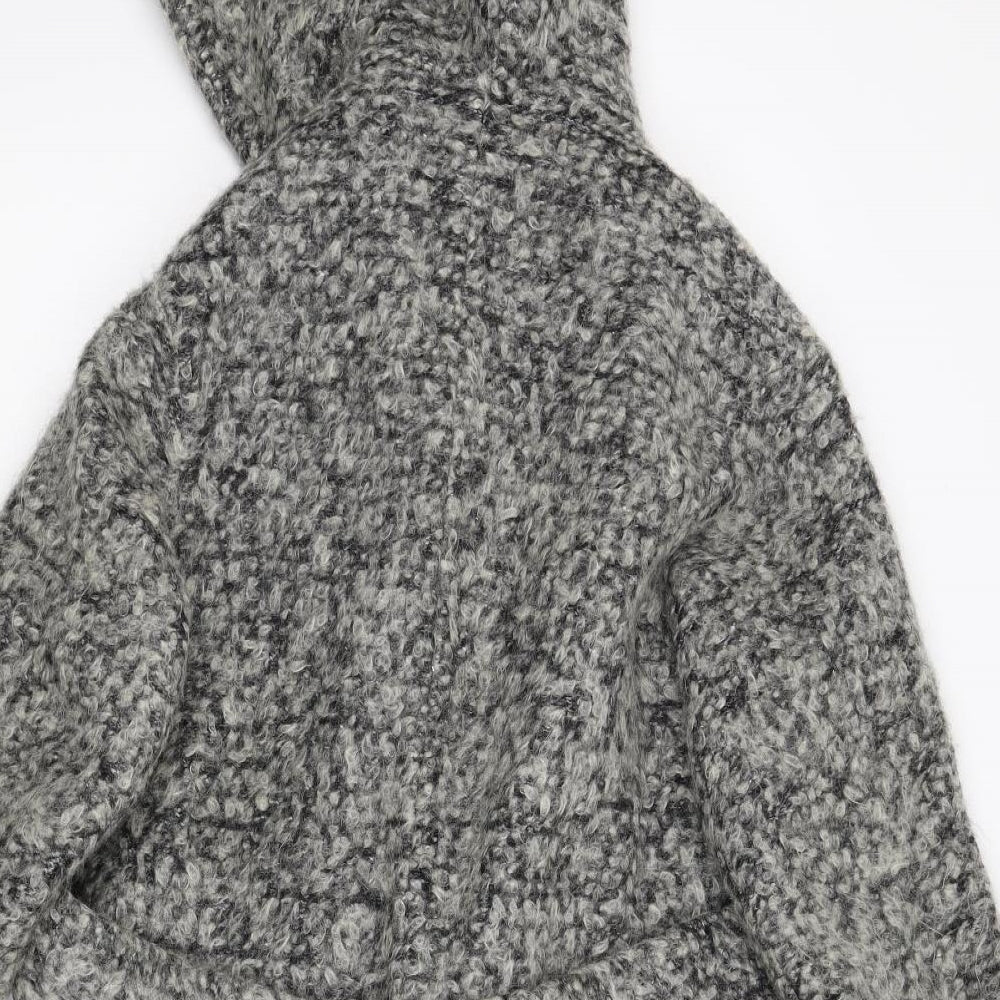 Topshop Womens Grey  Knit Jacket Coat Size 10