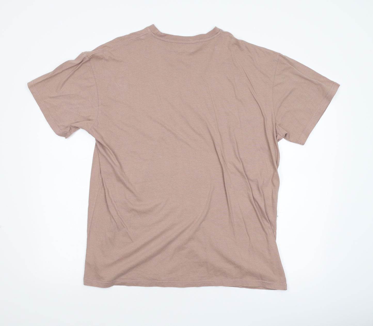 Boohoo Mens Beige    T-Shirt Size S