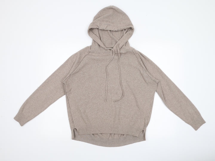 QED London Mens Brown Pullover Hoodie Size M