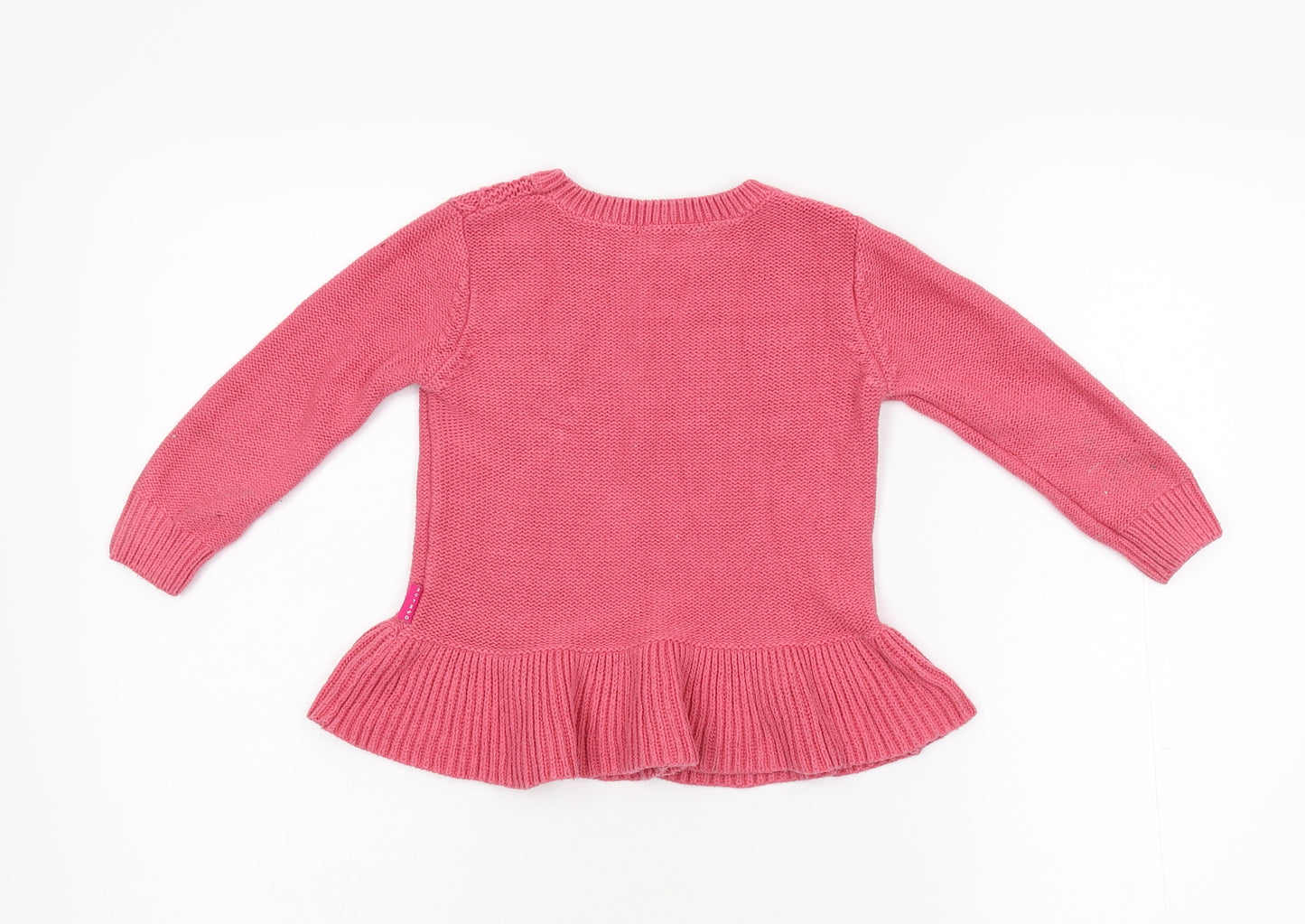 Nutmeg Girls Pink   Pullover Jumper Size 2-3 Years