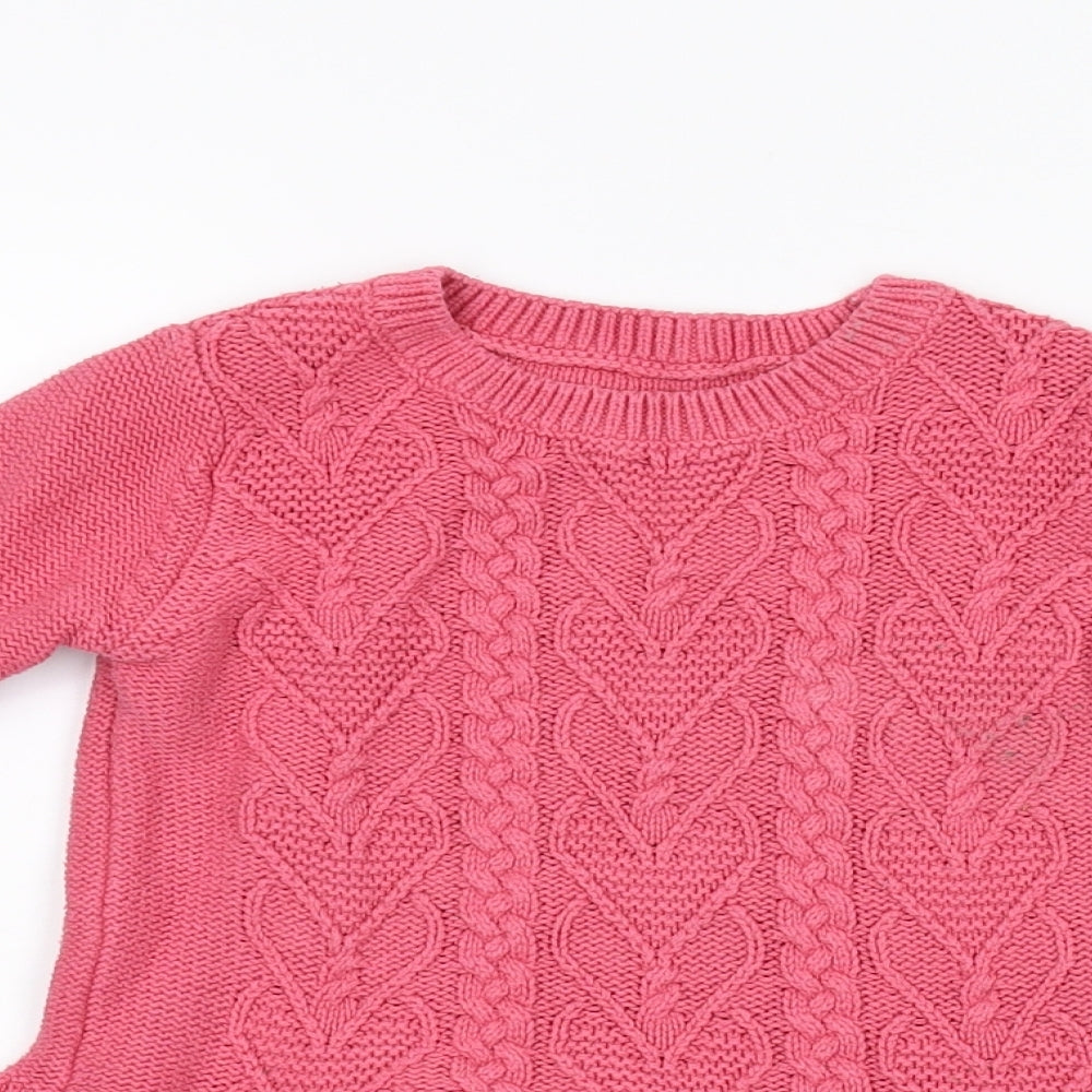 Nutmeg Girls Pink   Pullover Jumper Size 2-3 Years