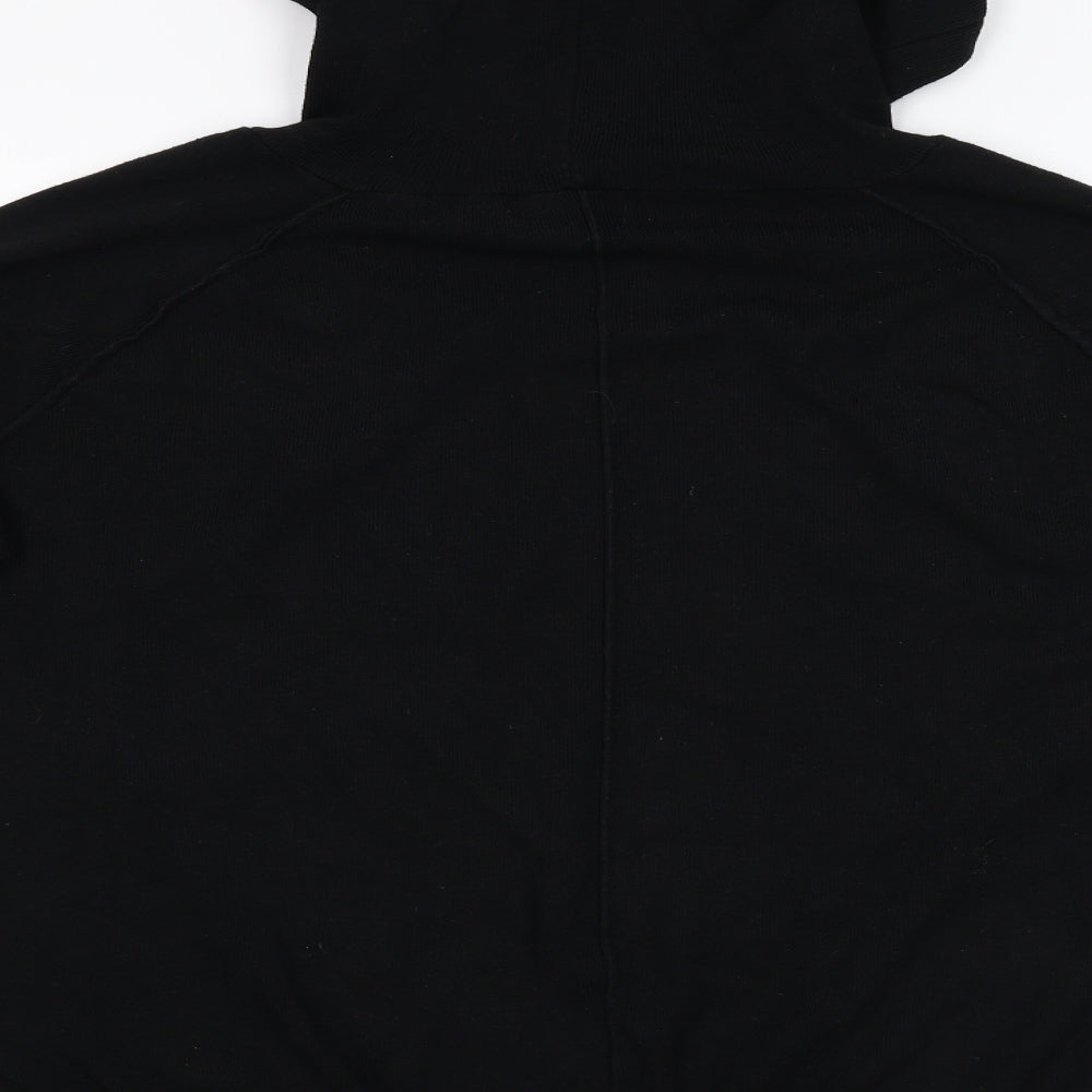 QED London Womens Black  Knit Pullover Hoodie Size M