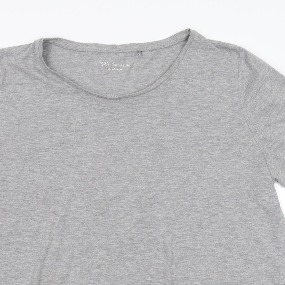 George Womens Grey   Ringer T-Shirt Size 22