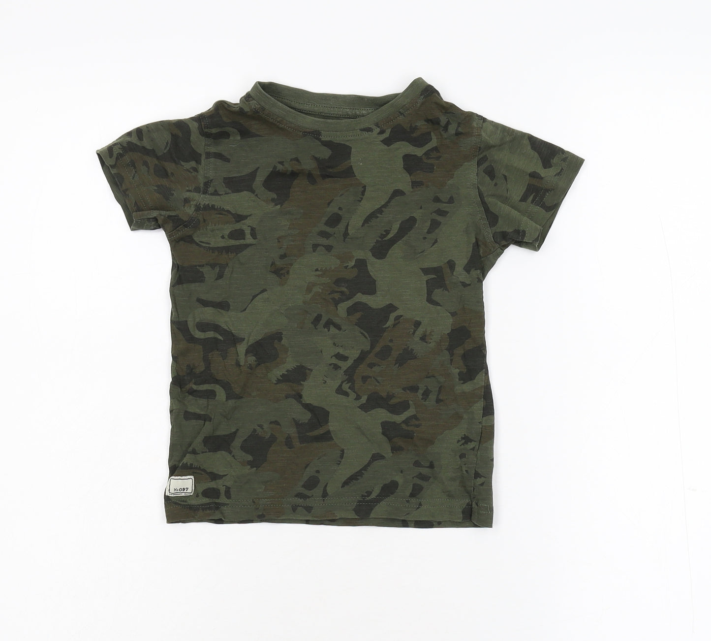 NEXT Boys Green Camouflage  Basic T-Shirt Size 3 Years
