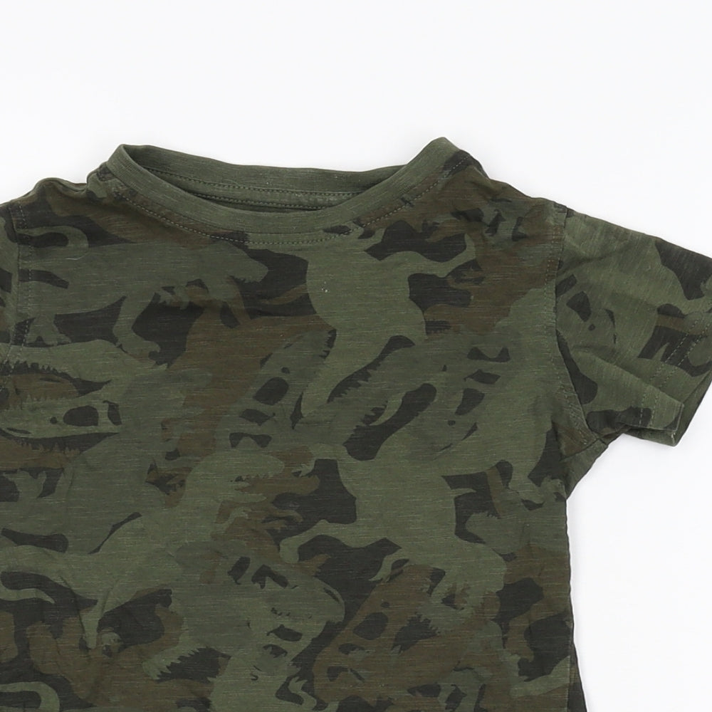 NEXT Boys Green Camouflage  Basic T-Shirt Size 3 Years