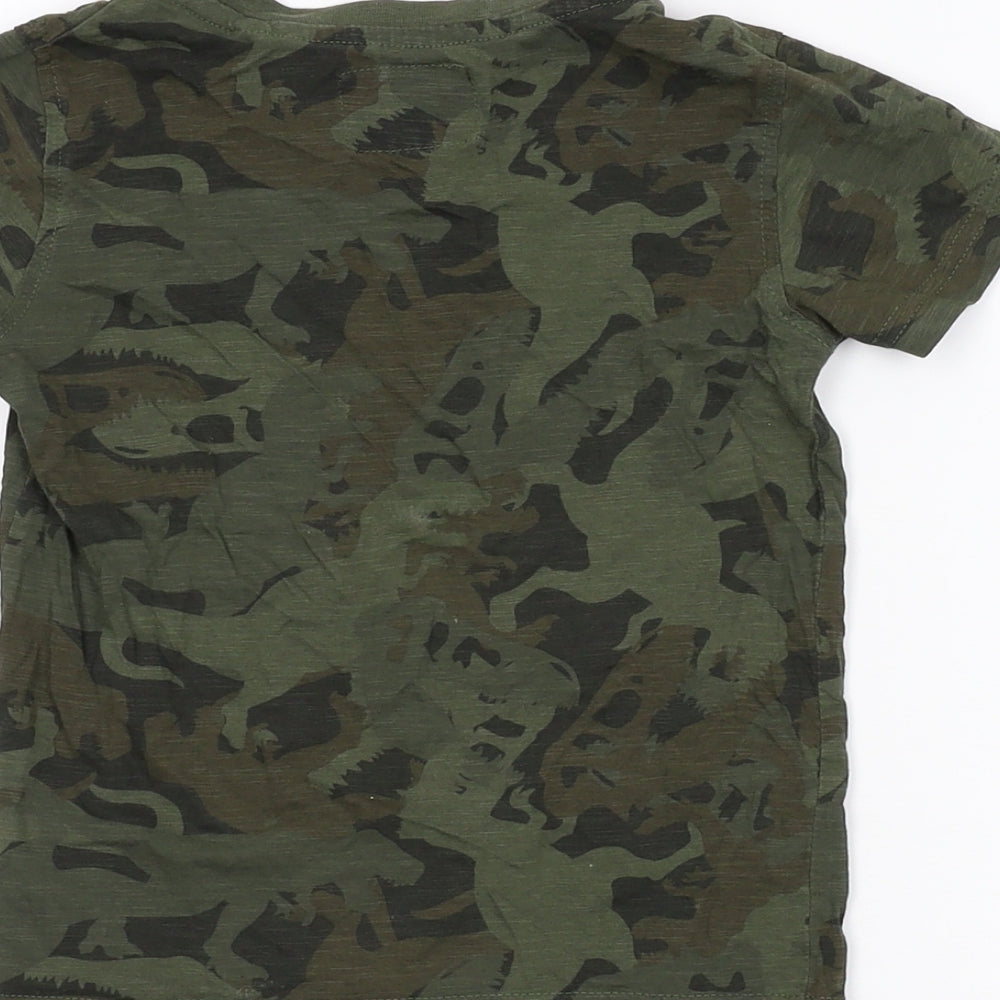 NEXT Boys Green Camouflage  Basic T-Shirt Size 3 Years