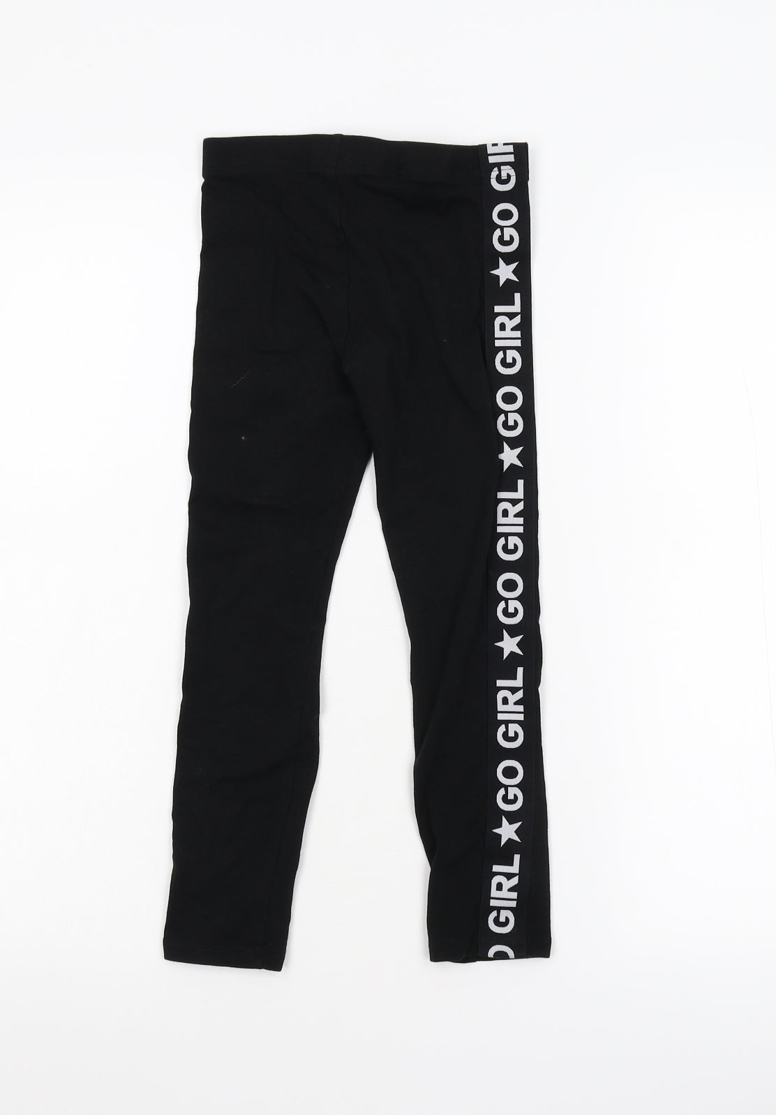 F&F Girls Black   Jogger Trousers Size 6-7 Years - Go Girl