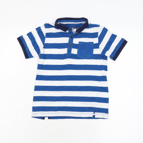Preworn Boys Multicoloured Striped  Basic Polo Size 6-7 Years
