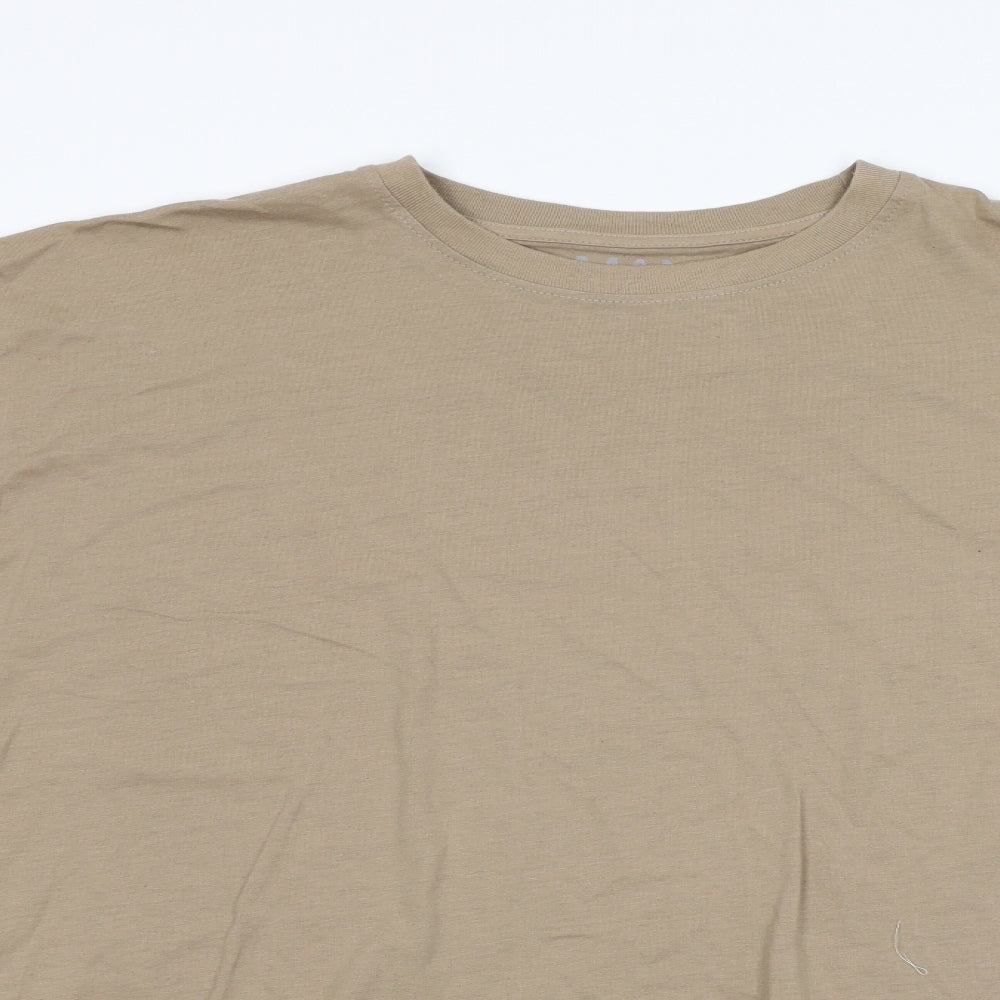 Boohoo MAN Mens Beige    T-Shirt Size 38