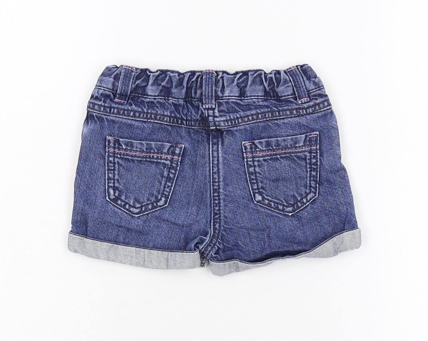 F&F Girls Blue  Denim Cropped Trousers Size 18-24 Months  - Butterfly Shorts