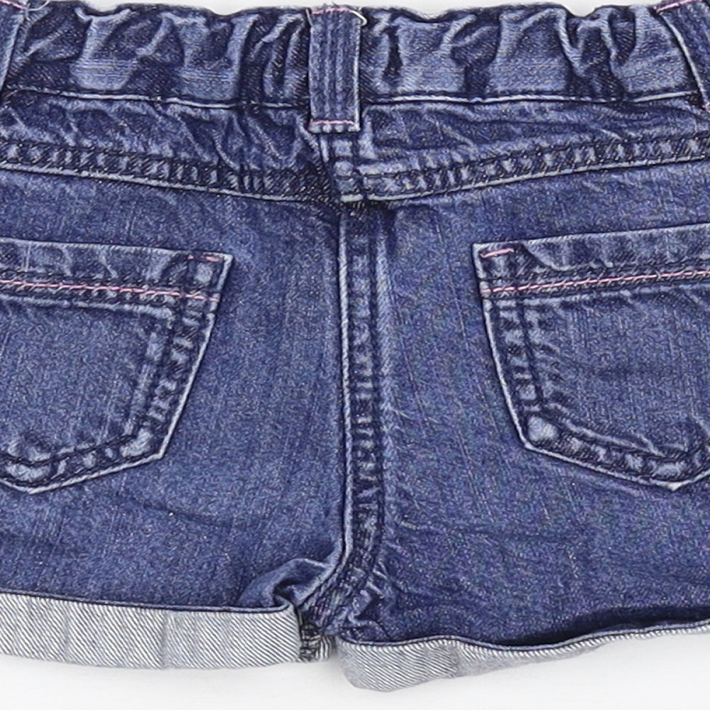 F&F Girls Blue  Denim Cropped Trousers Size 18-24 Months  - Butterfly Shorts
