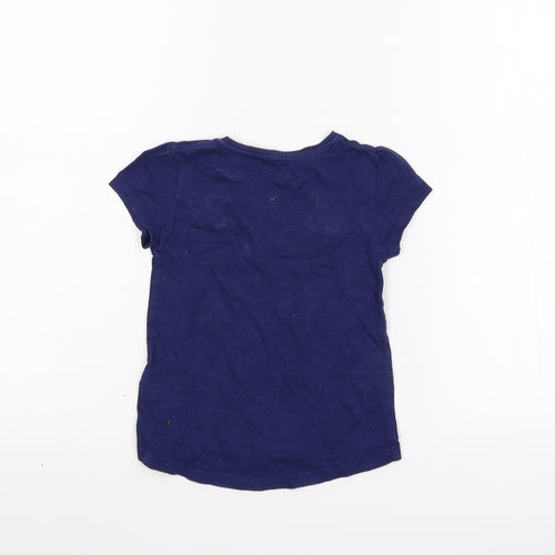 F&F Girls Blue   Ringer T-Shirt Size 2-3 Years