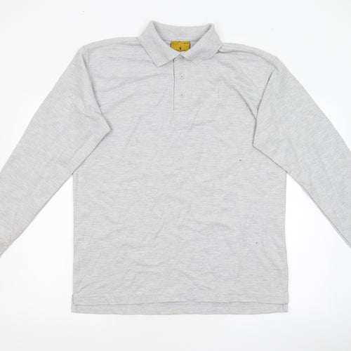 Uneck Mens Grey  Jersey  Polo Size L