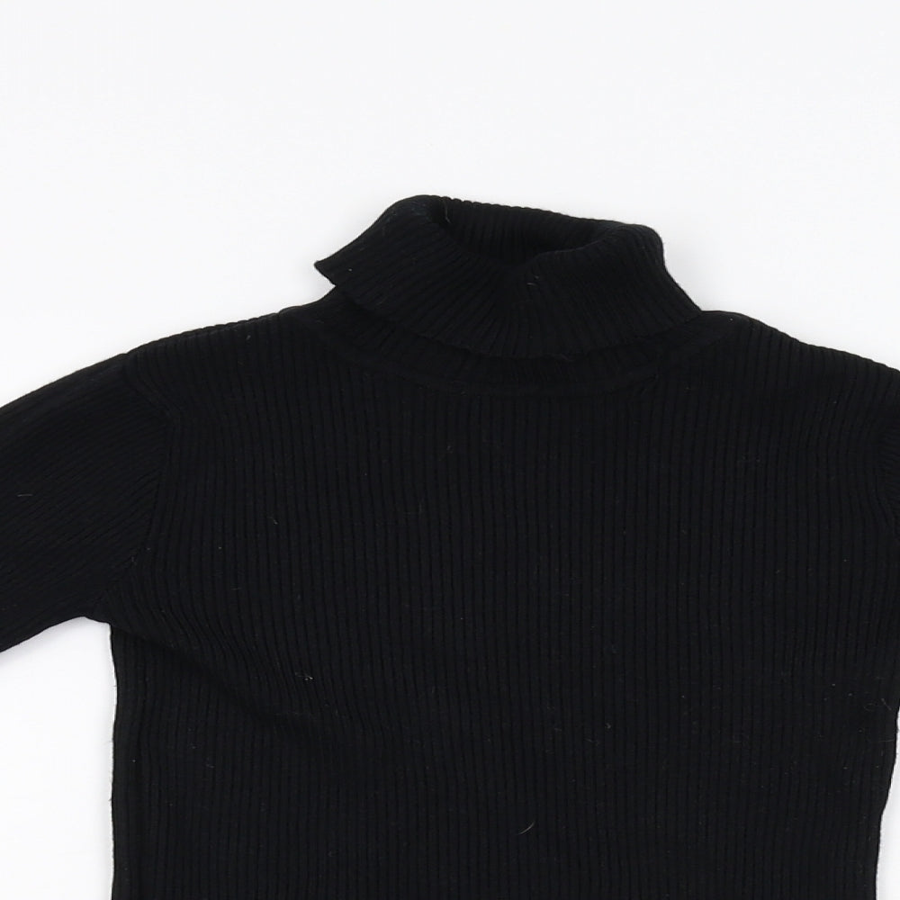 Primark Girls Black  Knit Pullover Jumper Size 10-11 Years