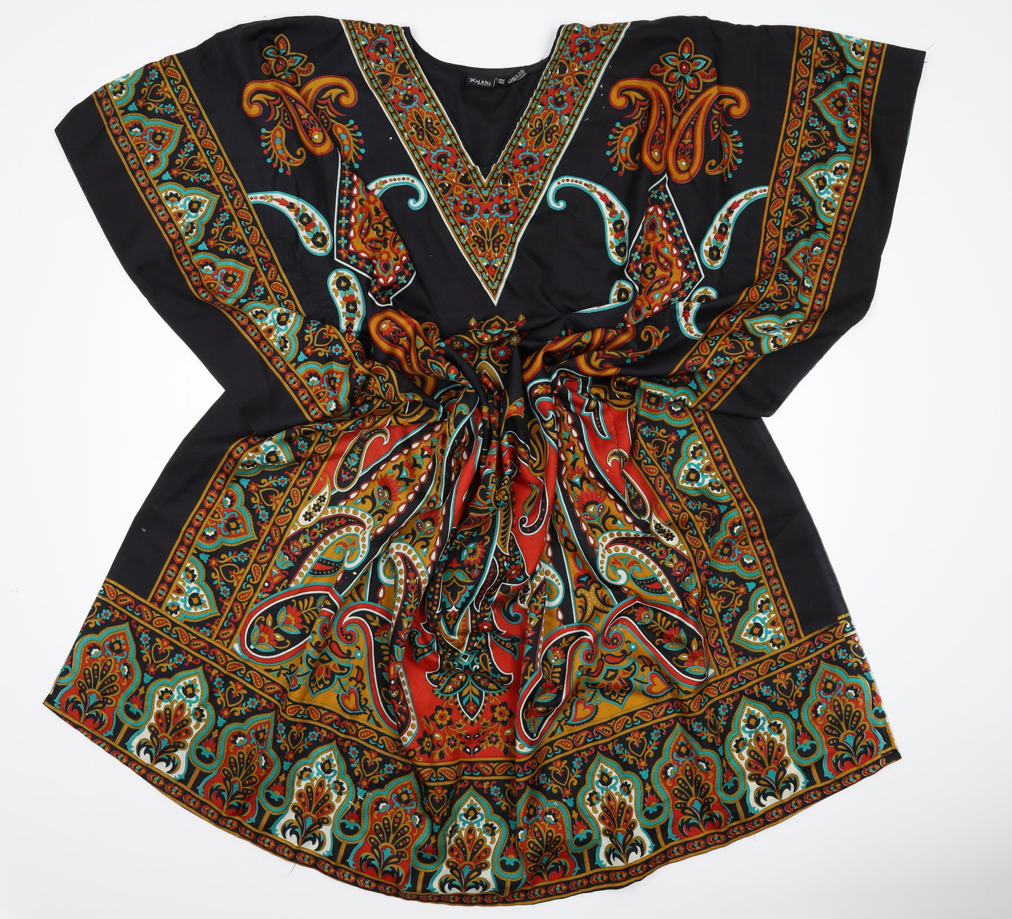 Preworn Womens Multicoloured Geometric  Kimono Blouse Size L