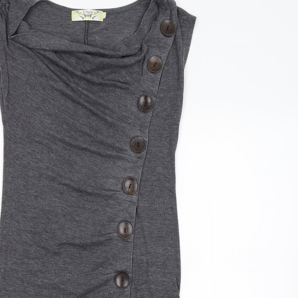 G. Langta Womens Grey   Tunic T-Shirt Size S