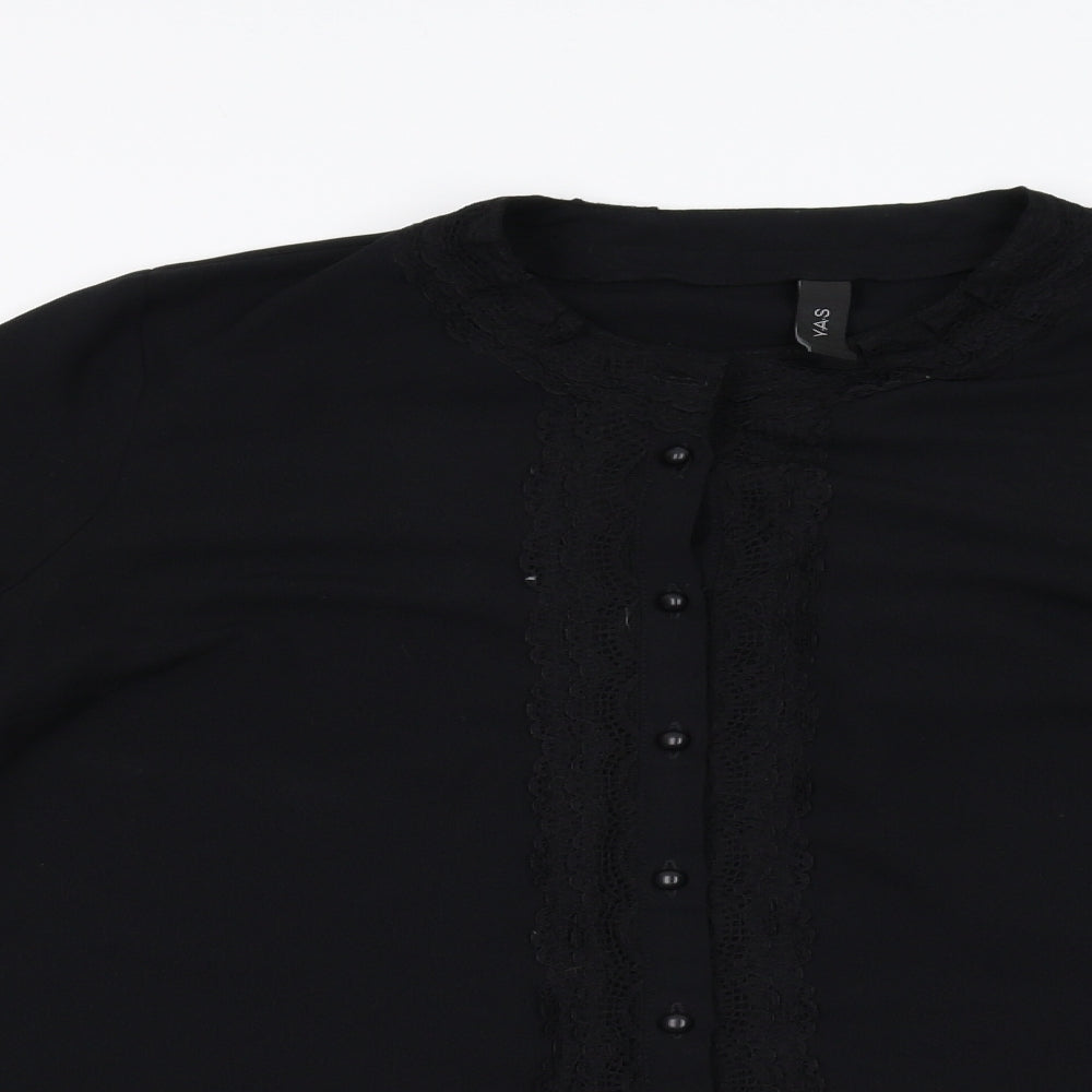 YAS Womens Black   Basic Blouse Size M