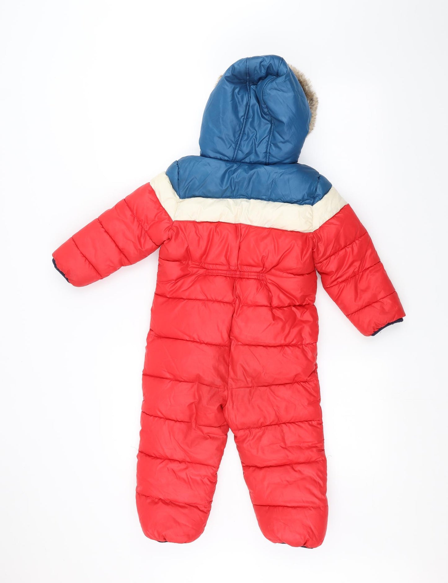 NEXT Girls Red   Puffer Jacket Snowsuit Size 2-3 Years