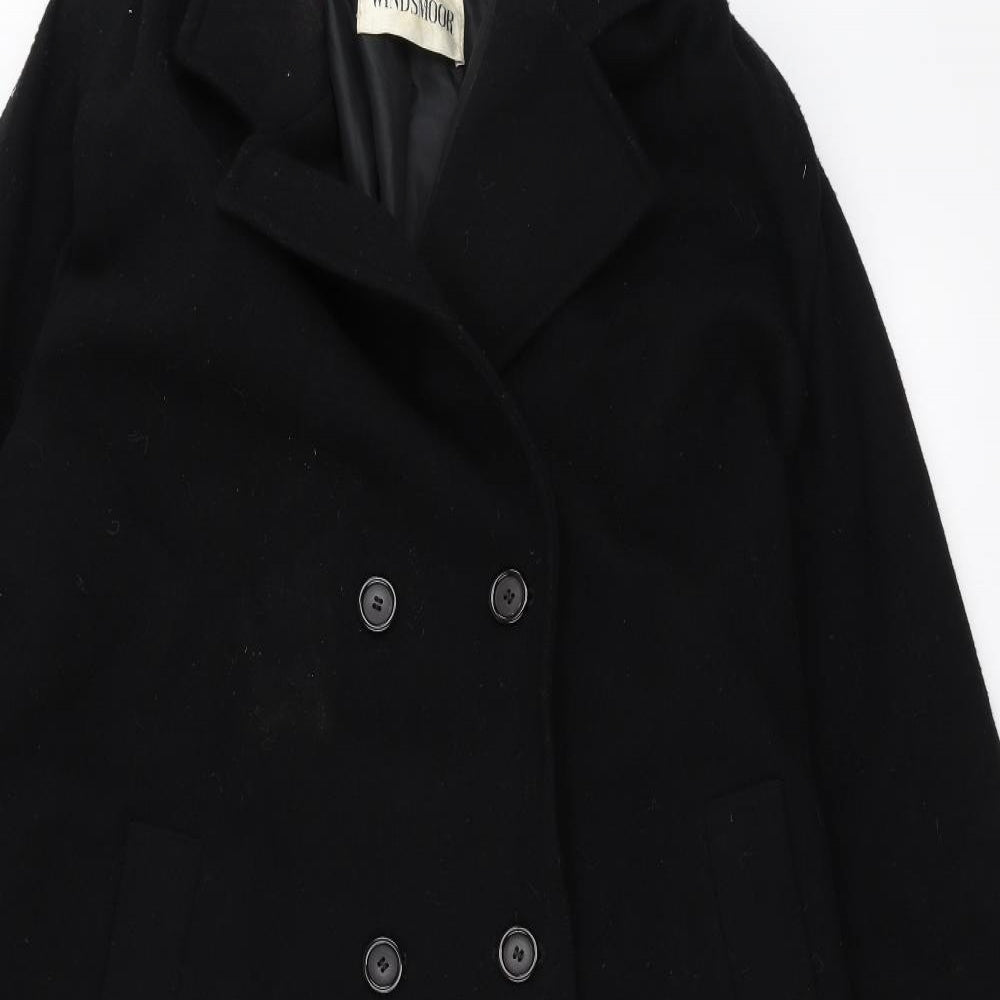 Windsmoor Womens Black   Overcoat Coat Size 14