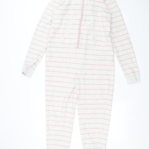 Marks and Spencer Girls White Striped  Top One Piece Size 13-14 Years