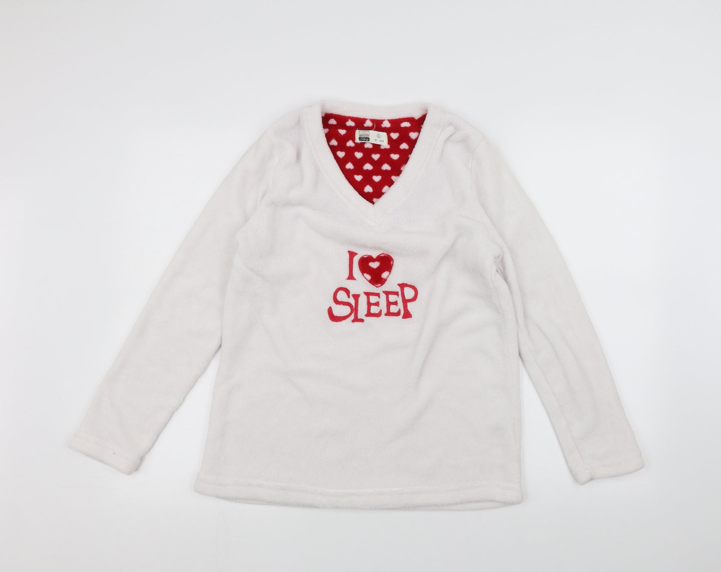 Love sleep Womens White   Pullover Jumper Size L