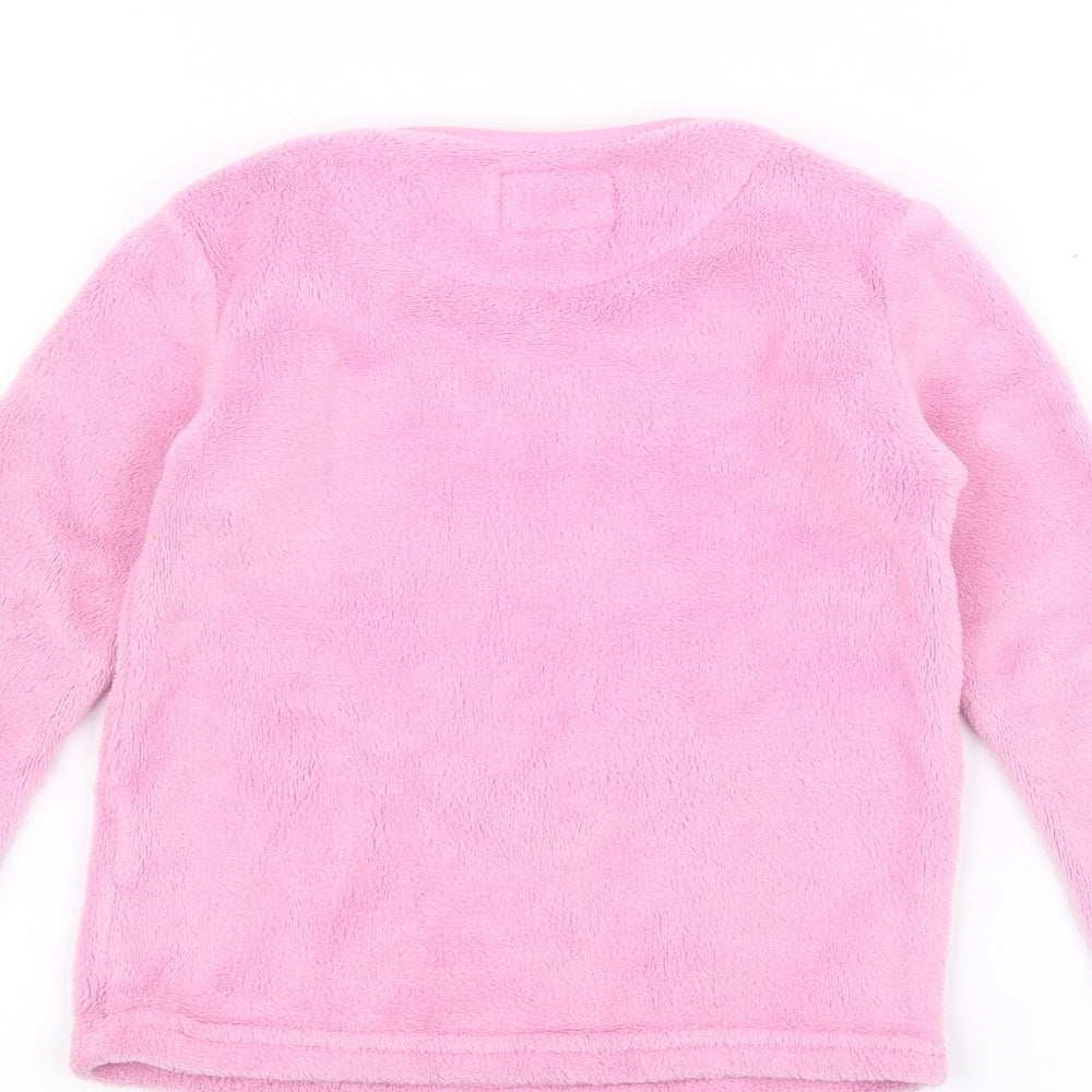 Primark Girls Pink   Pullover Jumper Size 4-5 Years  - llama