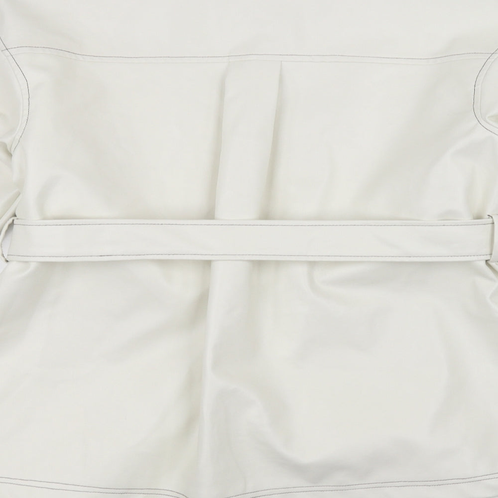 PRETTYLITTLETHING Womens White   Jacket  Size 12  - Belted