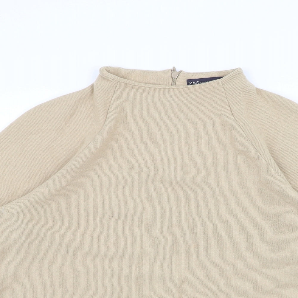 Marks and Spencer Womens White   Pullover Jumper Size 14