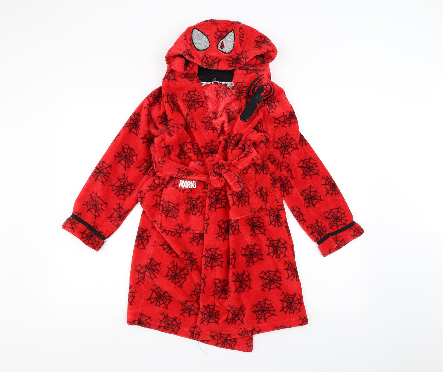 Spiderman Boys Red Solid   Robe Size 7-8 Years  - SpiderMan