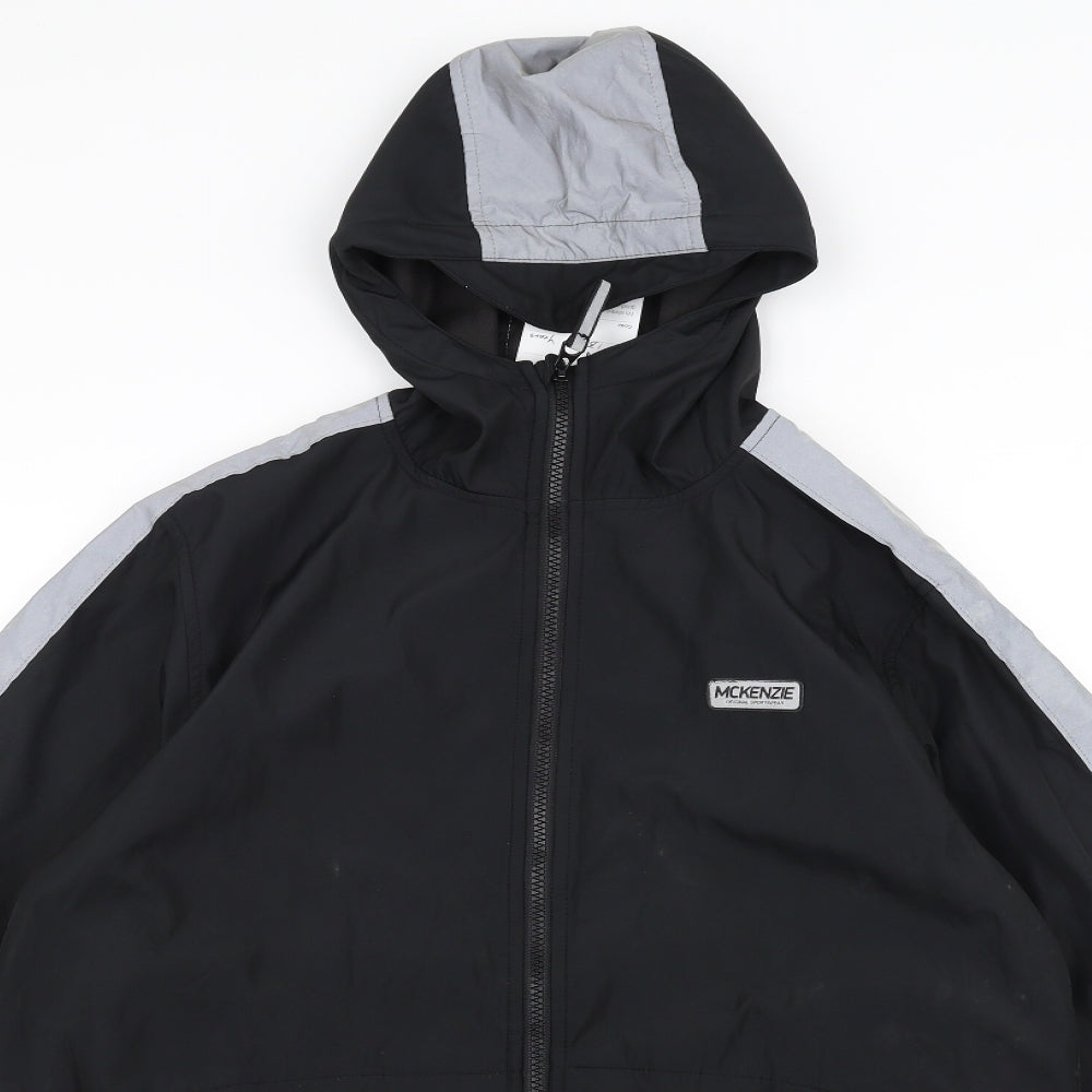 McKenzie Boys Black   Windbreaker Coat Size 14-15 Years