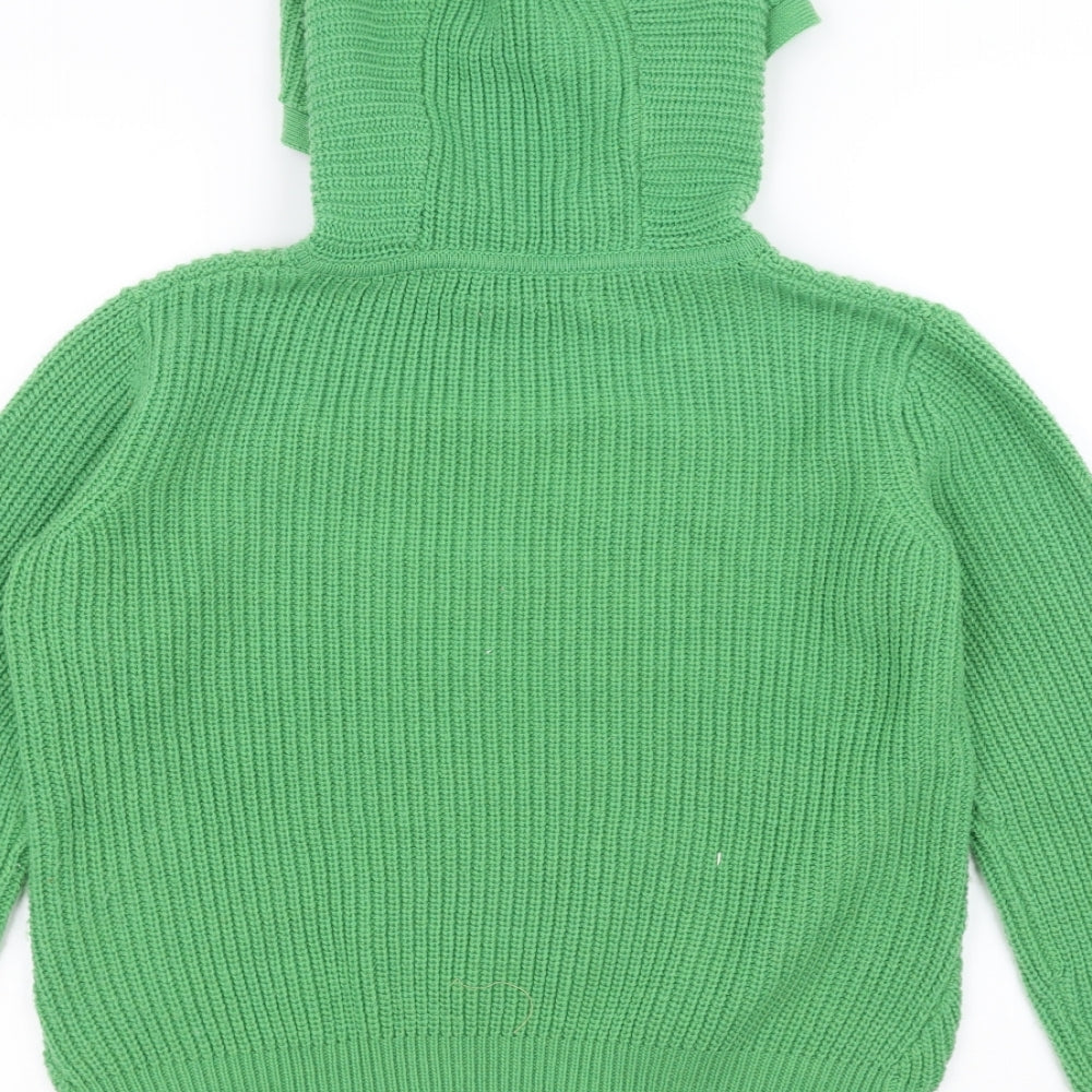 Marks and Spencer Womens Green  Knit Pullover Hoodie Size S