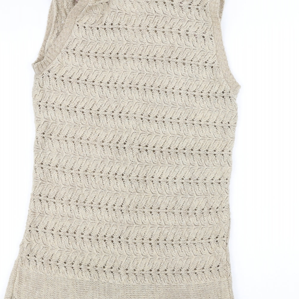 Soon Womens White  Knit Jacket Coatigan Size 12