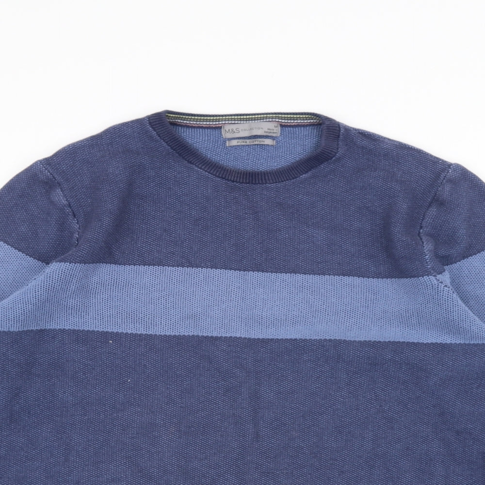 Marks and Spencer Mens Blue   Pullover Jumper Size M