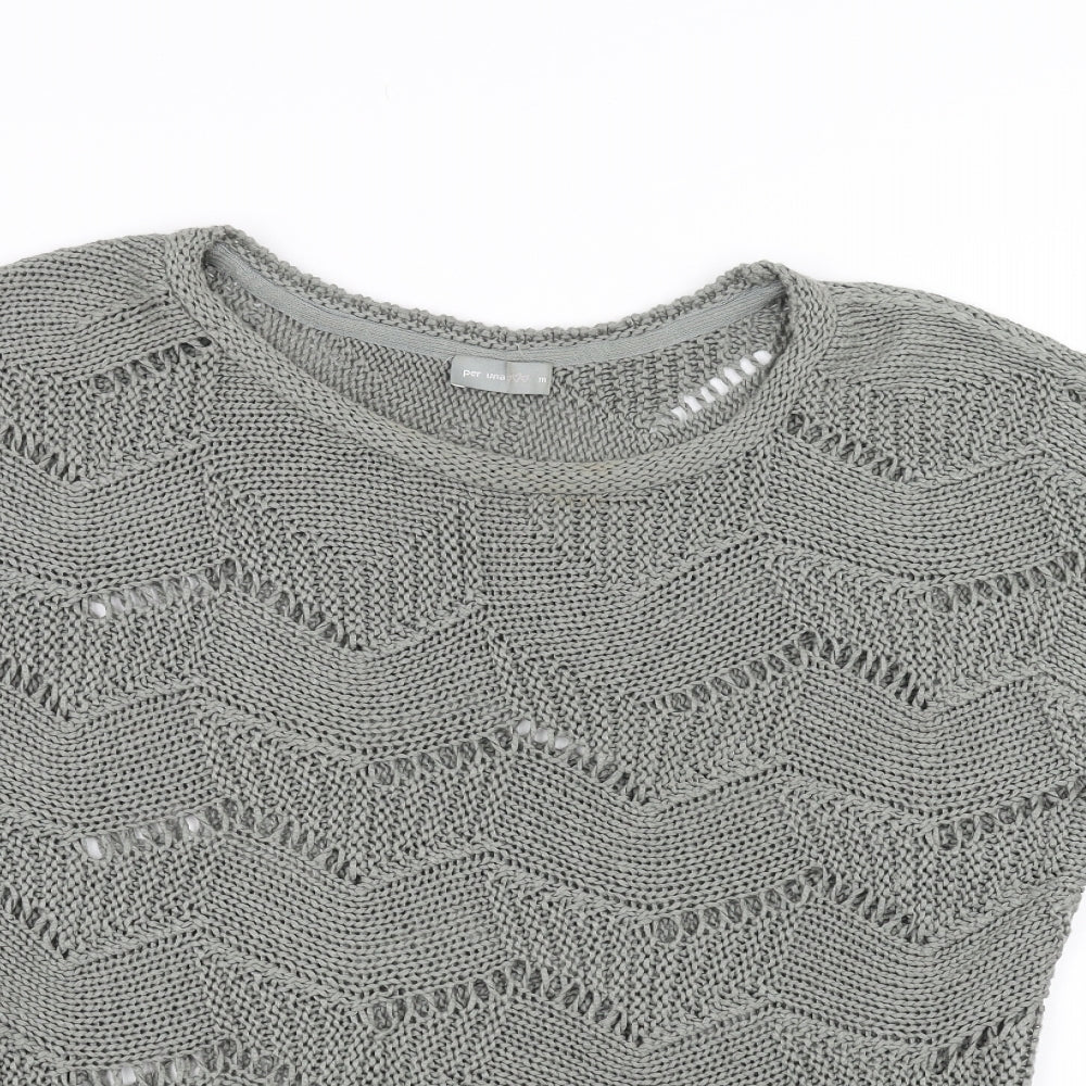 Per Una Womens Green  Knit Pullover Jumper Size M