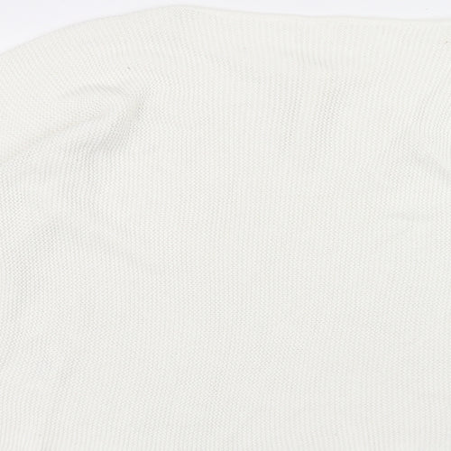 H&M Womens White  Knit Pullover Jumper Size M