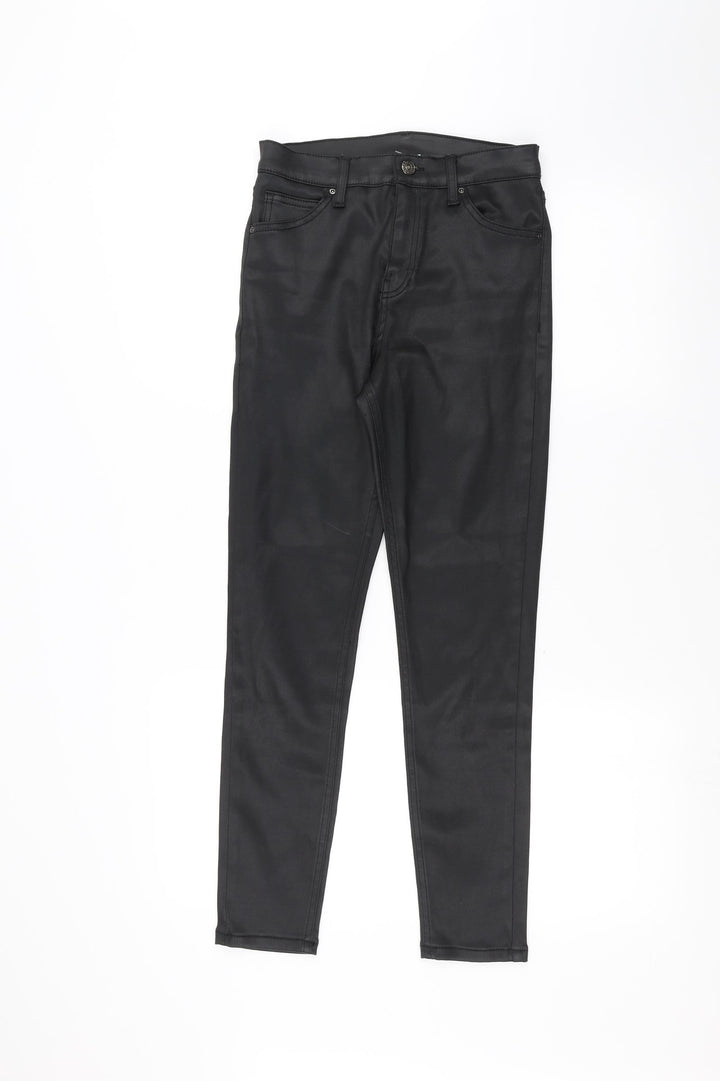 Topshop Womens Black Trousers Size 28 L30 in
