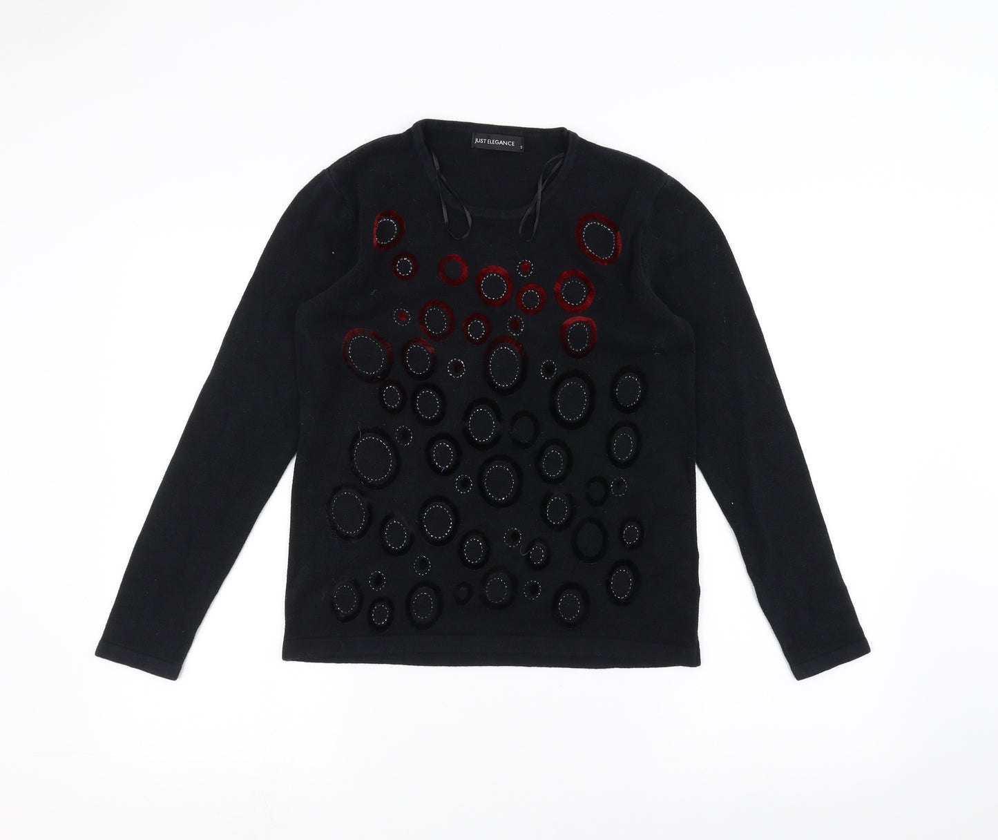 Just Elegance Womens Black   Pullover Jumper Size S