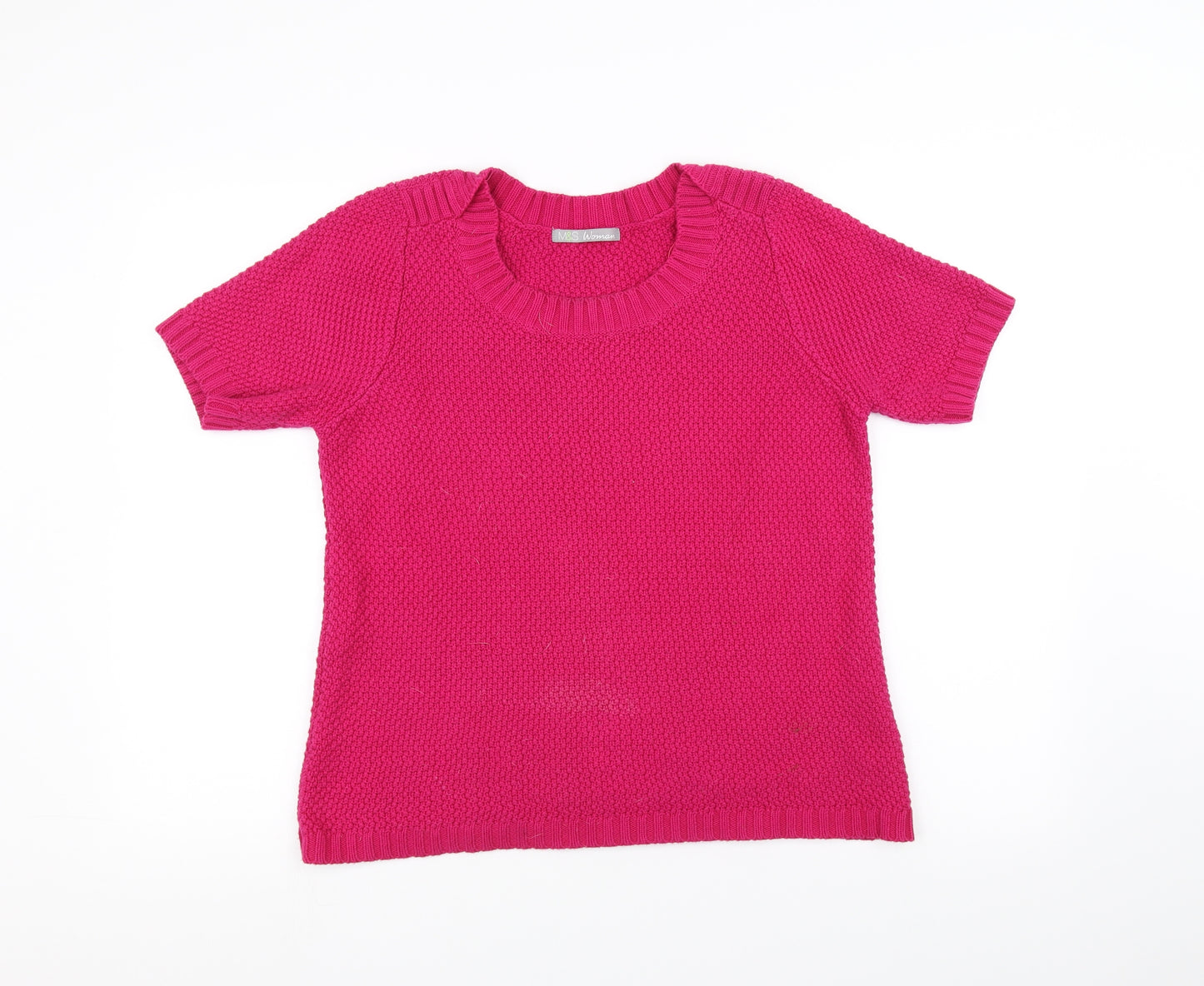 Marks and Spencer Womens Pink  Knit Pullover Jumper Size 12