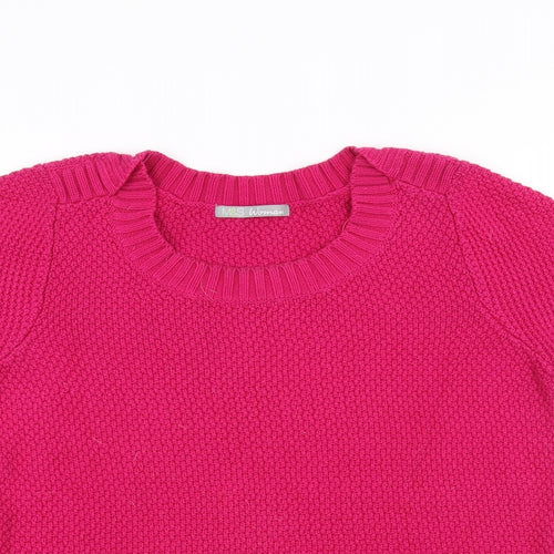 Marks and Spencer Womens Pink  Knit Pullover Jumper Size 12