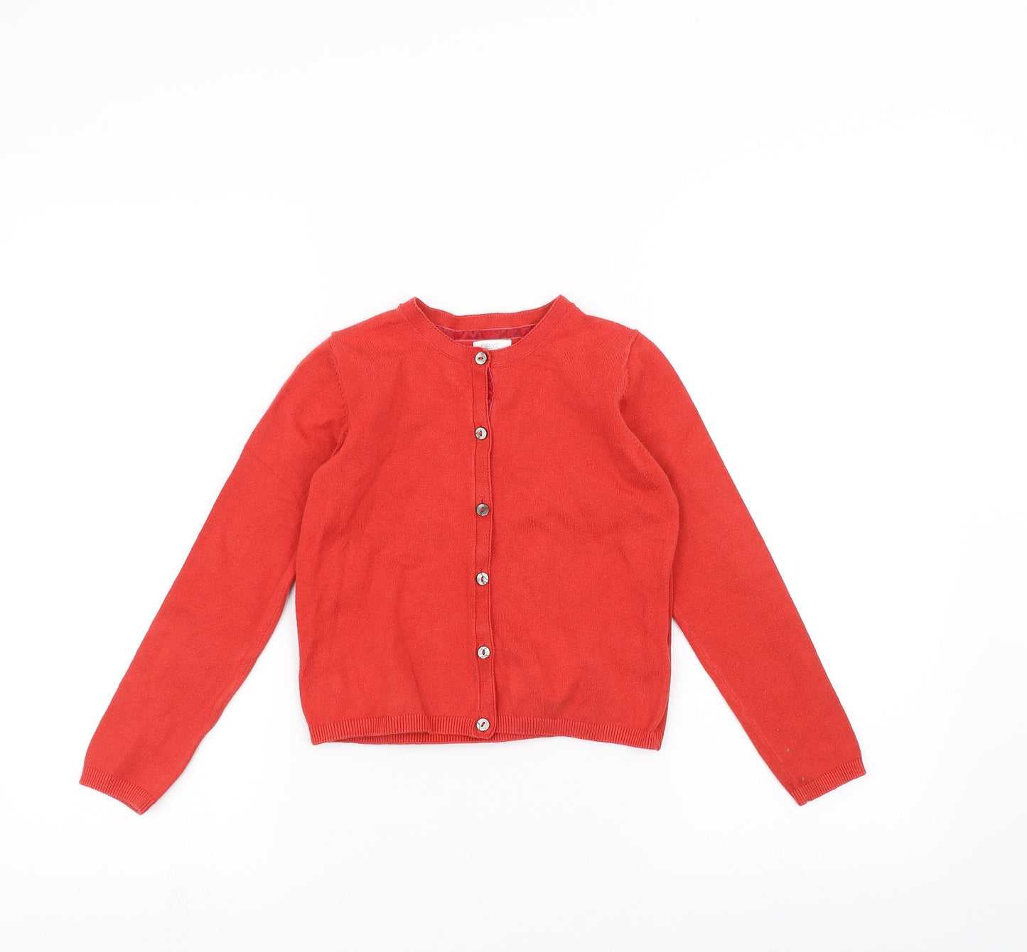 NEXT Girls Orange   Cardigan Jumper Size 7 Years